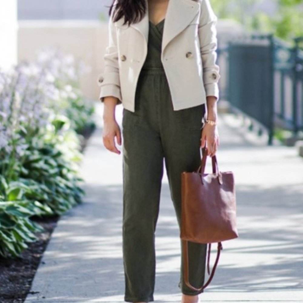 Abercrombie Green Cargo Jumpsuit